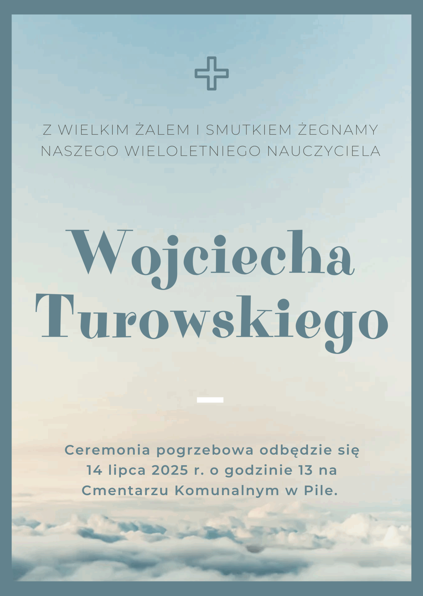 Niebieski Niebo Zdjęcie Tło Zawiadomienie o Śmierci
